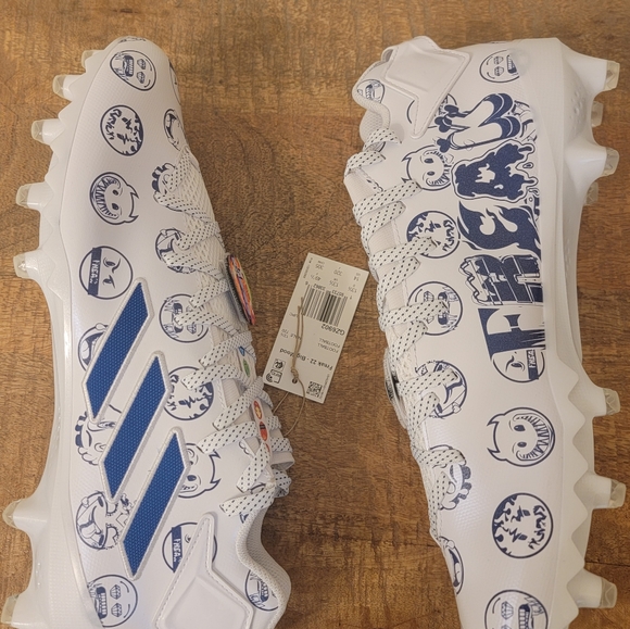 Adidas Freak 22 Big Mood Emoji DSG SM Football Cleats Blue White Men’s Size 14 - Picture 9 of 14